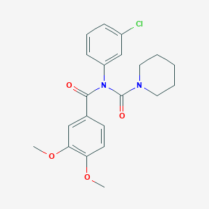 N-(3-chlorophenyl)-N-(3,4-dimethoxybenzoyl)piperidine-1-carboxamide