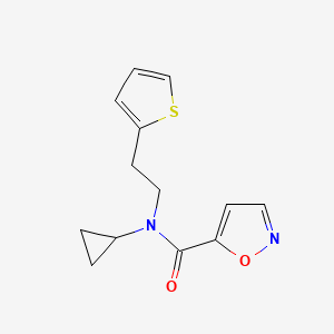 N-cyclopropyl-N-(2-(thiophen-2-yl)ethyl)isoxazole-5-carboxamide