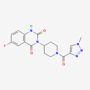 6-fluoro-3-(1-(1-methyl-1H-1,2,3-triazole-4-carbonyl)piperidin-4-yl)quinazoline-2,4(1H,3H)-dione