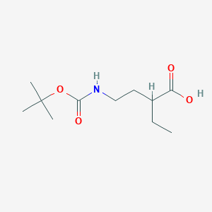 molecular formula C11H21NO4 B2452488 4-[(tert-Butoxycarbonyl)amino]-2-ethylbutanoic acid CAS No. 1780649-12-8