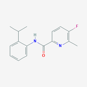 molecular formula C16H17FN2O B2452494 5-Fluoro-6-methyl-N-(2-propan-2-ylphenyl)pyridine-2-carboxamide CAS No. 2415583-56-9