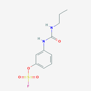 molecular formula C10H13FN2O4S B2452500 1-Fluorosulfonyloxy-3-(propylcarbamoylamino)benzene CAS No. 2411221-44-6