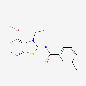 (E)-N-(4-ethoxy-3-ethylbenzo[d]thiazol-2(3H)-ylidene)-3-methylbenzamide