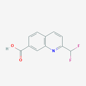 molecular formula C11H7F2NO2 B2452505 2-(Difluoromethyl)quinoline-7-carboxylic acid CAS No. 2248386-30-1