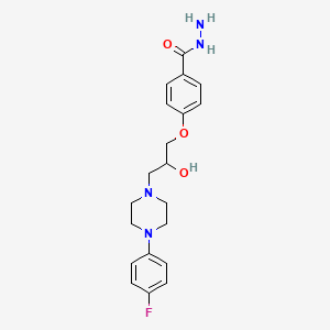molecular formula C20H25FN4O3 B2452508 4-(3-(4-(4-Fluorophenyl)piperazin-1-yl)-2-hydroxypropoxy)benzohydrazide CAS No. 612048-54-1
