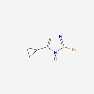 molecular formula C6H7BrN2 B2452512 2-溴-5-环丙基-1H-咪唑 CAS No. 1783928-66-4