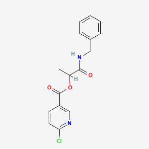 molecular formula C16H15ClN2O3 B2452513 [1-(Benzylamino)-1-oxopropan-2-yl] 6-chloropyridine-3-carboxylate CAS No. 923736-28-1