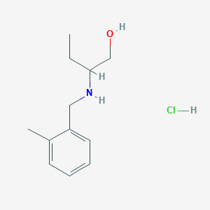 molecular formula C12H20ClNO B2452514 2-[(2-Methylbenzyl)amino]-1-butanol hydrochloride CAS No. 1158316-63-2; 893583-73-8