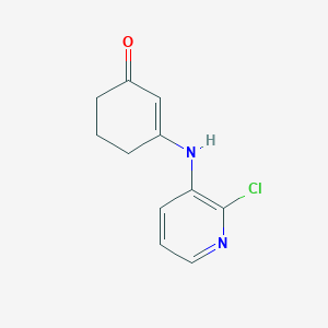 molecular formula C11H11ClN2O B2452518 3-[(2-Chloropyridin-3-yl)amino]cyclohex-2-en-1-one CAS No. 198141-10-5