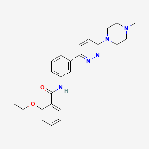 molecular formula C24H27N5O2 B2452519 2-乙氧基-N-[3-[6-(4-甲基哌嗪-1-基)吡啶并[3,4-d]嘧啶-3-基]苯基]苯甲酰胺 CAS No. 899970-32-2