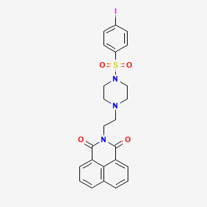 molecular formula C24H22IN3O4S B2452525 2-(2-(4-((4-iodophenyl)sulfonyl)piperazin-1-yl)ethyl)-1H-benzo[de]isoquinoline-1,3(2H)-dione CAS No. 325694-81-3