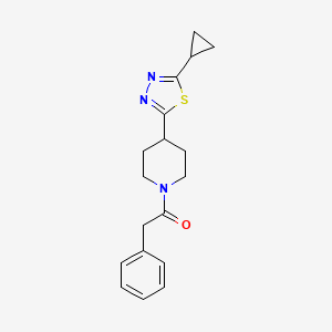 molecular formula C18H21N3OS B2452527 1-(4-(5-Cyclopropyl-1,3,4-thiadiazol-2-yl)piperidin-1-yl)-2-phenylethanone CAS No. 1105230-82-7