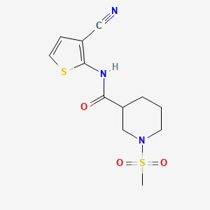 N-(3-cyanothiophen-2-yl)-1-(methylsulfonyl)piperidine-3-carboxamide