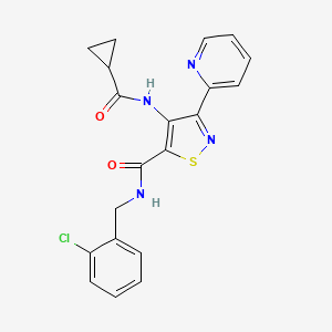 N-(2-chlorobenzyl)-4-[(cyclopropylcarbonyl)amino]-3-pyridin-2-ylisothiazole-5-carboxamide