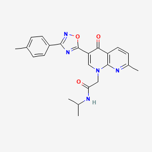 N-(5-chloro-2-methylphenyl)-2-[3-hydroxy-3-(4-methylphenyl)-2-oxo-2,3-dihydro-1H-indol-1-yl]acetamide