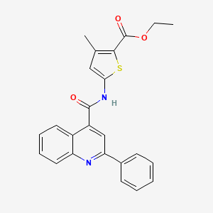Ethyl 3-methyl-5-(2-phenylquinoline-4-carboxamido)thiophene-2-carboxylate