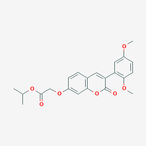 Methylethyl 2-[3-(2,5-dimethoxyphenyl)-2-oxochromen-7-yloxy]acetate