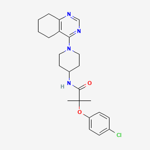 2-(4-chlorophenoxy)-2-methyl-N-(1-(5,6,7,8-tetrahydroquinazolin-4-yl)piperidin-4-yl)propanamide