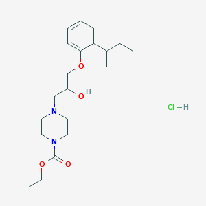 Ethyl 4-(3-(2-(sec-butyl)phenoxy)-2-hydroxypropyl)piperazine-1-carboxylate hydrochloride