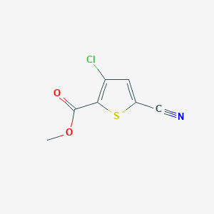molecular formula C7H4ClNO2S B2452572 Methyl 3-chloro-5-cyanothiophene-2-carboxylate CAS No. 2416230-48-1