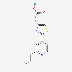 molecular formula C13H14N2O2S B2452576 [2-(2-Propylpyridin-4-yl)-1,3-thiazol-4-yl]acetic acid CAS No. 929813-74-1