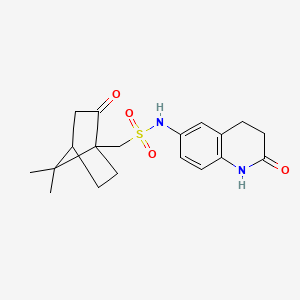 molecular formula C19H24N2O4S B2452584 1-(7,7-dimethyl-2-oxobicyclo[2.2.1]heptan-1-yl)-N-(2-oxo-1,2,3,4-tetrahydroquinolin-6-yl)methanesulfonamide CAS No. 1797646-16-2