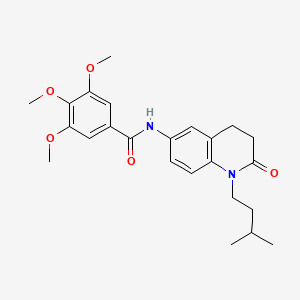 molecular formula C24H30N2O5 B2452589 N-(1-isopentyl-2-oxo-1,2,3,4-tetrahydroquinolin-6-yl)-3,4,5-trimethoxybenzamide CAS No. 941905-99-3
