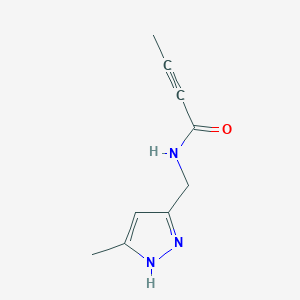 N-[(5-Methyl-1H-pyrazol-3-yl)methyl]but-2-ynamide