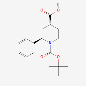 (2R,4S)-1-[(2-Methylpropan-2-yl)oxycarbonyl]-2-phenylpiperidine-4-carboxylic acid
