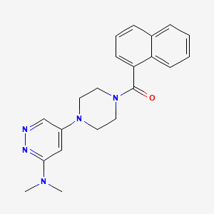 molecular formula C21H23N5O B2452610 N,N-dimethyl-5-[4-(naphthalene-1-carbonyl)piperazin-1-yl]pyridazin-3-amine CAS No. 1798538-90-5