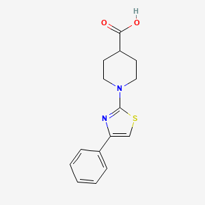 molecular formula C15H16N2O2S B2452626 1-(4-Phenylthiazol-2-yl)piperidine-4-carboxylic acid CAS No. 299922-24-0