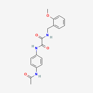 molecular formula C18H19N3O4 B2452635 N1-(4-acetamidophenyl)-N2-(2-methoxybenzyl)oxalamide CAS No. 900000-81-9