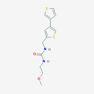 B2452637 1-(2-Methoxyethyl)-3-[(4-thiophen-3-ylthiophen-2-yl)methyl]urea CAS No. 2379998-06-6