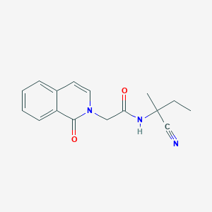 molecular formula C16H17N3O2 B2452654 N-(2-Cyanobutan-2-yl)-2-(1-oxoisoquinolin-2-yl)acetamide CAS No. 2418707-87-4