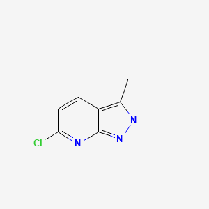 molecular formula C8H8ClN3 B2452694 6-chloro-2,3-dimethyl-2H-pyrazolo[3,4-b]pyridine CAS No. 2067257-98-9