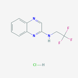 molecular formula C10H9ClF3N3 B2452699 N-(2,2,2-trifluoroethyl)quinoxalin-2-amine hydrochloride CAS No. 2310017-50-4