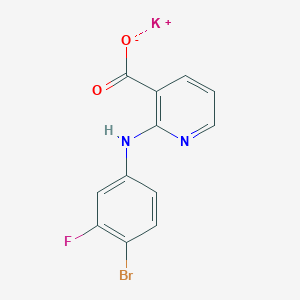 molecular formula C12H7BrFKN2O2 B2452702 Potassium;2-(4-bromo-3-fluoroanilino)pyridine-3-carboxylate CAS No. 2344680-65-3