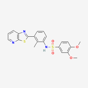 3,4-dimethoxy-N-(2-methyl-3-(thiazolo[5,4-b]pyridin-2-yl)phenyl)benzenesulfonamide