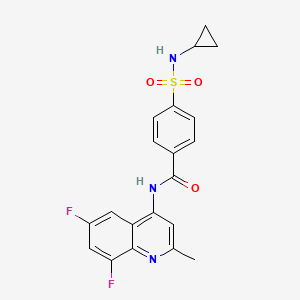 4-(cyclopropylsulfamoyl)-N-(6,8-difluoro-2-methylquinolin-4-yl)benzamide
