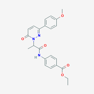 ethyl 4-(2-(3-(4-methoxyphenyl)-6-oxopyridazin-1(6H)-yl)propanamido)benzoate