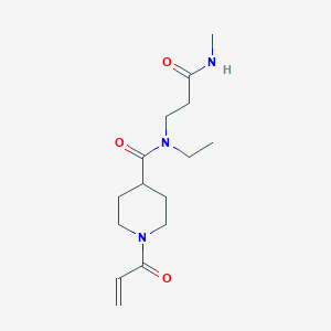 molecular formula C15H25N3O3 B2452727 N-Ethyl-N-[3-(methylamino)-3-oxopropyl]-1-prop-2-enoylpiperidine-4-carboxamide CAS No. 2361714-08-9