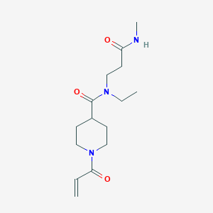 N-Ethyl-N-[3-(methylamino)-3-oxopropyl]-1-prop-2-enoylpiperidine-4-carboxamide