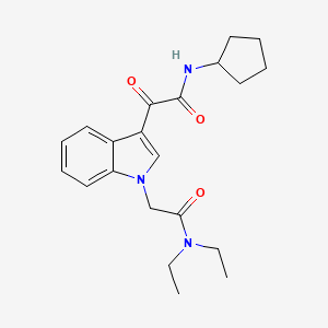 molecular formula C21H27N3O3 B2452731 N-cyclopentyl-2-[1-[2-(diethylamino)-2-oxoethyl]indol-3-yl]-2-oxoacetamide CAS No. 872848-63-0