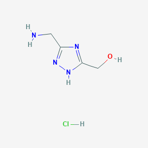 [5-(aminomethyl)-4H-1,2,4-triazol-3-yl]methanol hydrochloride