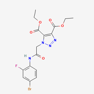 diethyl 1-(2-((4-bromo-2-fluorophenyl)amino)-2-oxoethyl)-1H-1,2,3-triazole-4,5-dicarboxylate