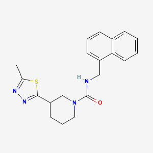 3-(5-methyl-1,3,4-thiadiazol-2-yl)-N-(naphthalen-1-ylmethyl)piperidine-1-carboxamide