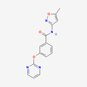 molecular formula C15H12N4O3 B2452748 N-(5-methylisoxazol-3-yl)-3-(pyrimidin-2-yloxy)benzamide CAS No. 1251708-65-2