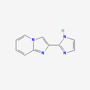 molecular formula C10H8N4 B2452749 2-{imidazo[1,2-a]pyridin-2-yl}-1H-imidazole CAS No. 1955524-29-4