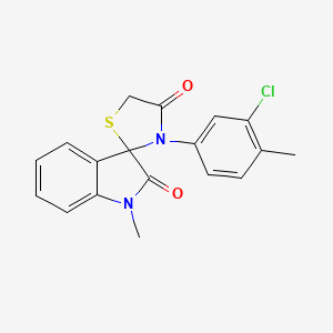 3'-(3-Chloro-4-methylphenyl)-1-methyl-1,2-dihydrospiro[indole-3,2'-[1,3]thiazolidine]-2,4'-dione