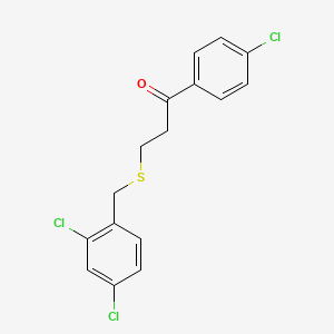1-(4-Chlorophenyl)-3-[(2,4-dichlorobenzyl)sulfanyl]-1-propanone